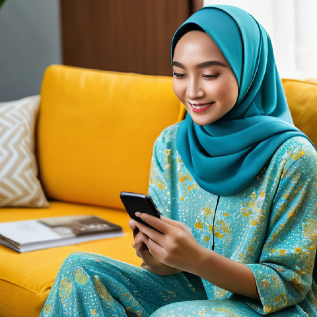 괴짜 경제학의 소비자 결정 과정 이해 - **Prompt 1: The Thrill of a Flash Sale**
A young Malaysian woman, in her mid-20s, with a modern,...