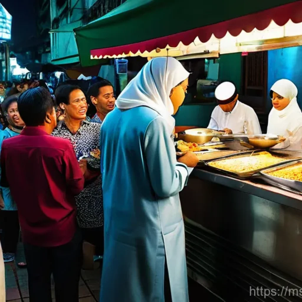 괴짜 경제학의 주요 이론 정리 - **Prompt:** A diverse group of people from various walks of life in a bustling Malaysian hawker cent...