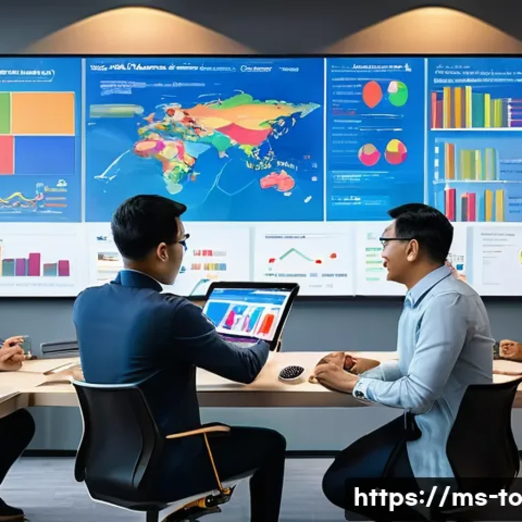 괴짜 경제학의 미래 전망 - A modern Malaysian business meeting scene focused on economic data analysis: diverse professionals i...